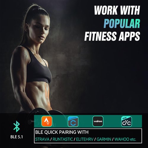 CYCPLUS Heart Rate Monitor Armband,Bluetooth 5.1 ANT+ HR Monitor with HR Zone LED Indicator, IP67 Waterproof, Use for Running Cycling Gym and Other Sports (2025 Upgraded Model)