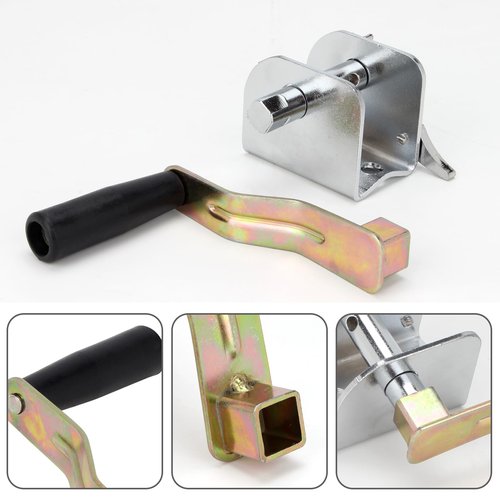 KVMORZE Hand Crank Tensioner, Hardware Crank Tensioning Device Replacement with Long Detachable Handle Tennis Post Reel Tennis Post Winder Accessories for Outdoor Volleyball Badminton Tennis Pole Net
