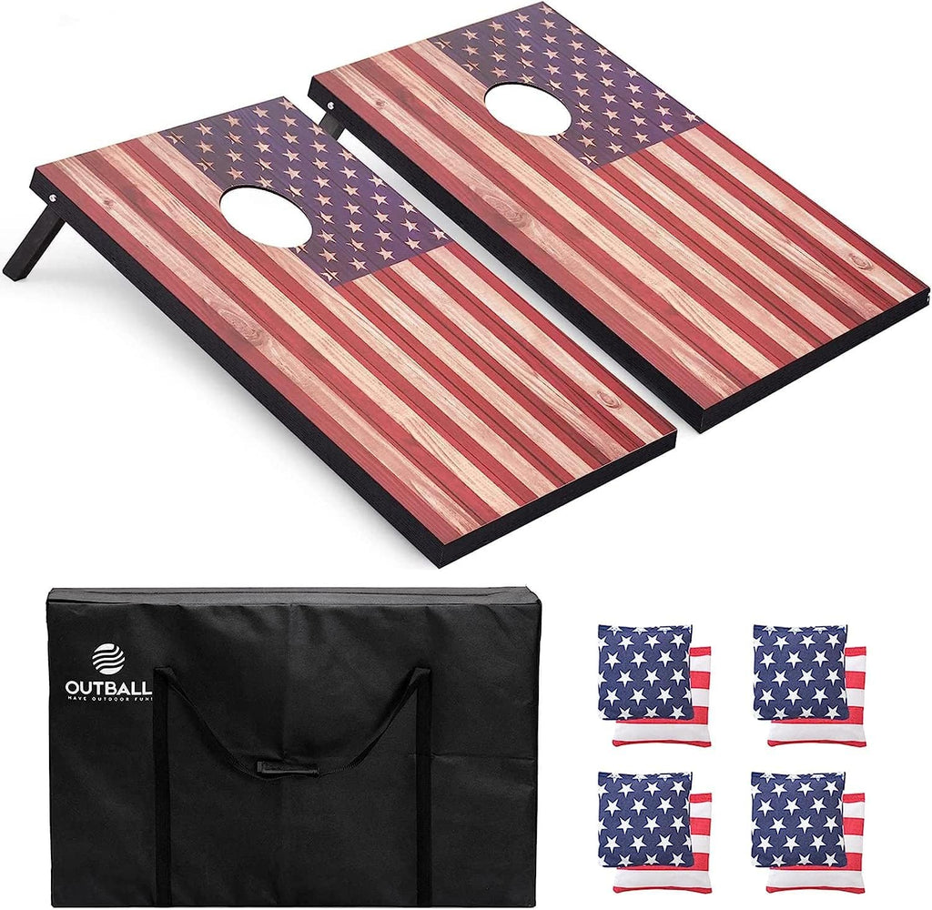 Regulation Cornhole Set by [Brand Name] - 4x2 & 3x2 Boards with Carrying Bags & 8 Bean Bags | Perfect for Outdoor Family Fun