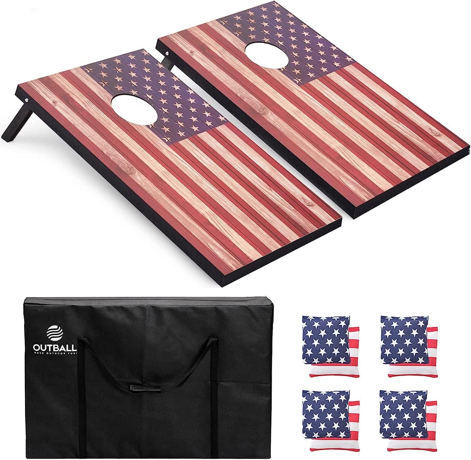 Regulation Cornhole Set by [Brand Name] - 4x2 & 3x2 Boards with Carrying Bags & 8 Bean Bags | Perfect for Outdoor Family Fun