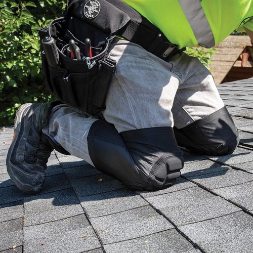 Klein Tools Knee Pads - Lightweight Padded Sleeves with Breathable Mesh Back | Black M/L