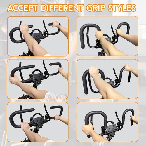 1 Pair U-Handlebar Extender for Indoor Spin Bikes,Get a Comfortable Upright Ride & Multiple Grip Positions to Relieve Strain.