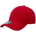 4350 DISTRICT Unisex-Adult Plain Solid Curved Baseball Cap (Y4361-RED)