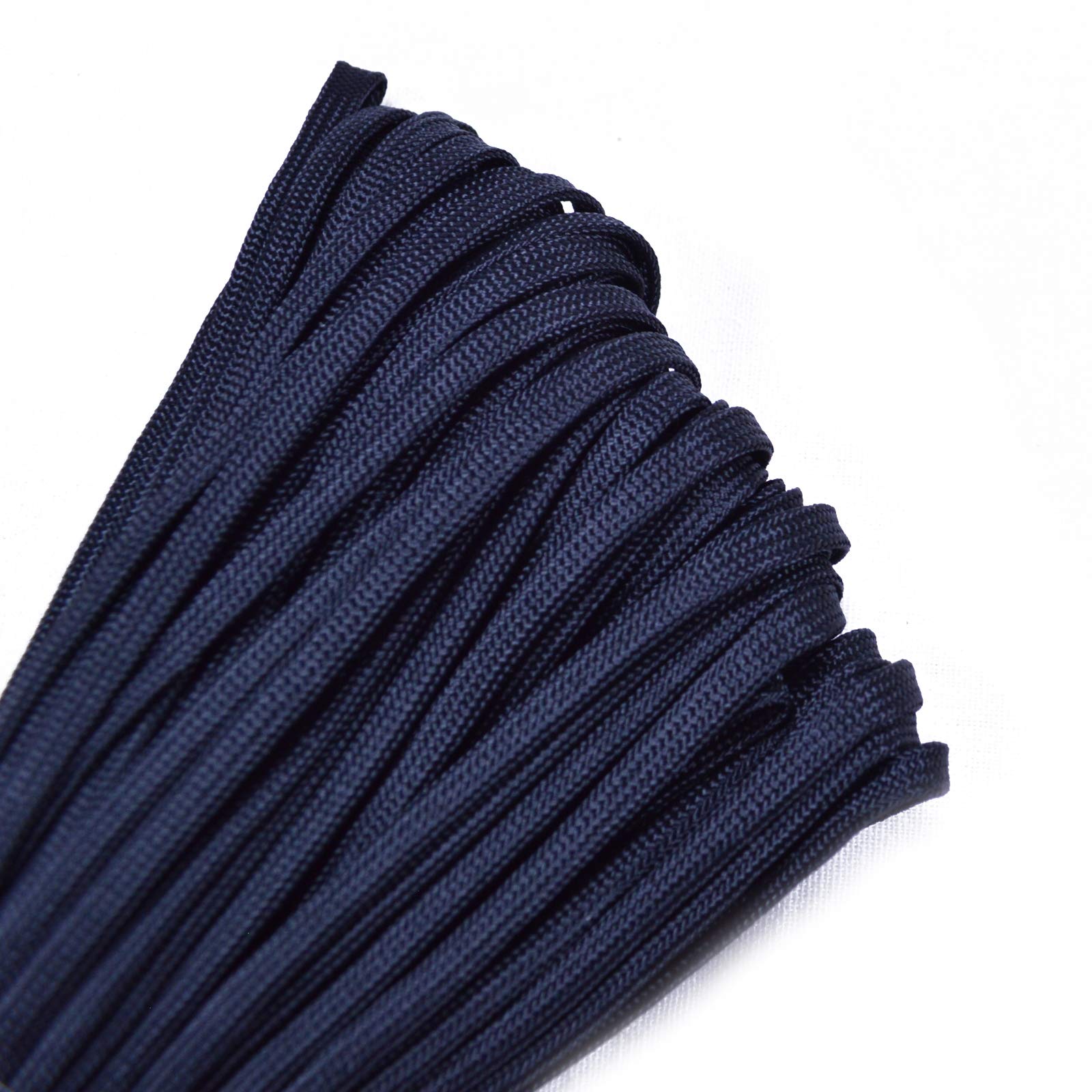 Whipmaker Cord - 3/16" Nylon Coreless Gutted 550 Paracord - Black 100 Feet Bundle