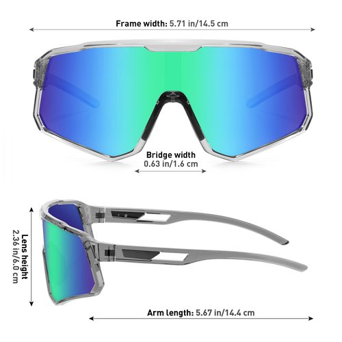 YAMAZI Cycling Sunglasses Men Sports Sunglass Women Polarized Sunglasses for Baseball Bicycle Softball Fishing Running Hiking Mountain Biking (MTB) Glasses UV Protection