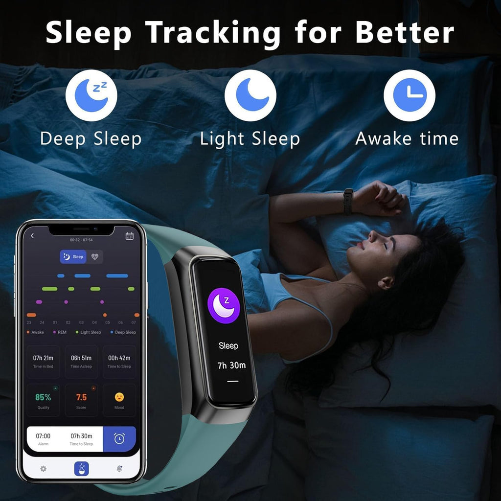 Skiennix Fitness Tracker - Heart Rate & Blood Oxygen Monitor | 20+ Sports Modes, Smart Watch for Android/iOS