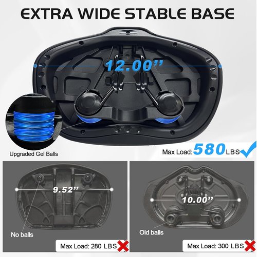 Noseless Bike Seat Cushion - Extra Padding & Comfort for Men & Women | Oversized Saddle for Peloton & Exercise Bikes