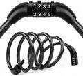 Flexzion Bicycle Lock Cable - 4 Feet, 5/16 Inch (8mm) Diameter Steel Bike Lock Cable, Compact & Easy to Use, with Pre-Set 4 Digit Bike Lock Combination - Security for Bicycles, Scooters, & Gates