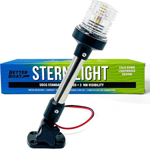 Boat Anchor Light - 9.5" LED Stern Light | USCG Tested Waterproof Marine Navigation Light