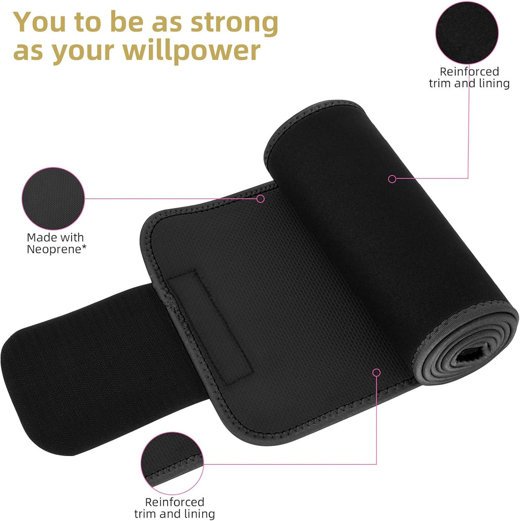 ZPP Waist Trainer - Neoprene Sweat Band Trimmer Belt for Slimming Stomach | Unisex Workout Accessory