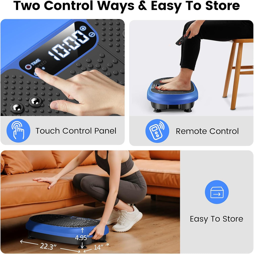 Skiennix Vibration Plate Exercise Machine - Bluetooth Fitness Platform for Lymphatic Drainage | Full Body Workout