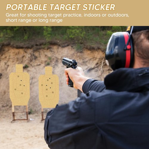 4000 Pieces/4 Rolls Square Target Pasters, 0.87 Inch Target Pasters Self-Adhesive Targets Sticker Portable Roll Sticker for Cardboard Targets