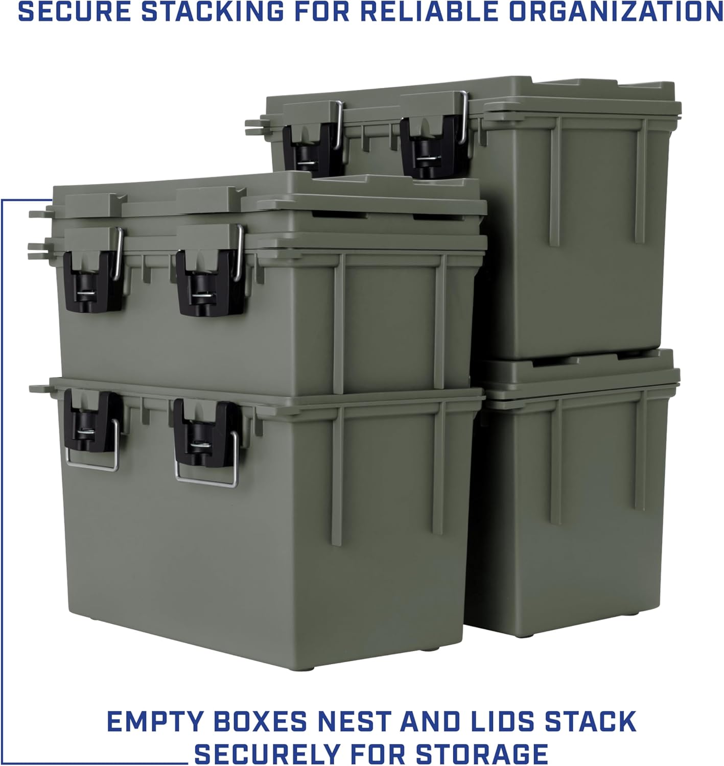 Sheffield XL Storage Bins with Lids - 2-Pack Stackable, Lockable & Water-Resistant Containers