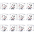 TWELVE PACK UV Protected Clear Acrylic Baseball Display Cube - 3.15in