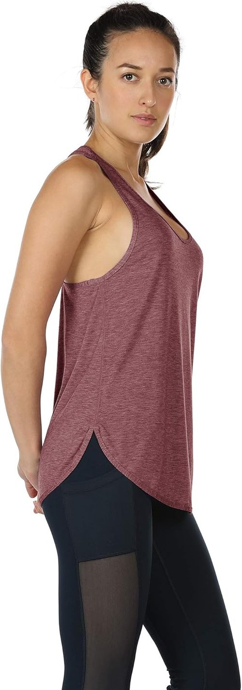 Icyzone Workout Tank Tops for Women - Racerback Athletic Yoga Top in Loose Fit Design