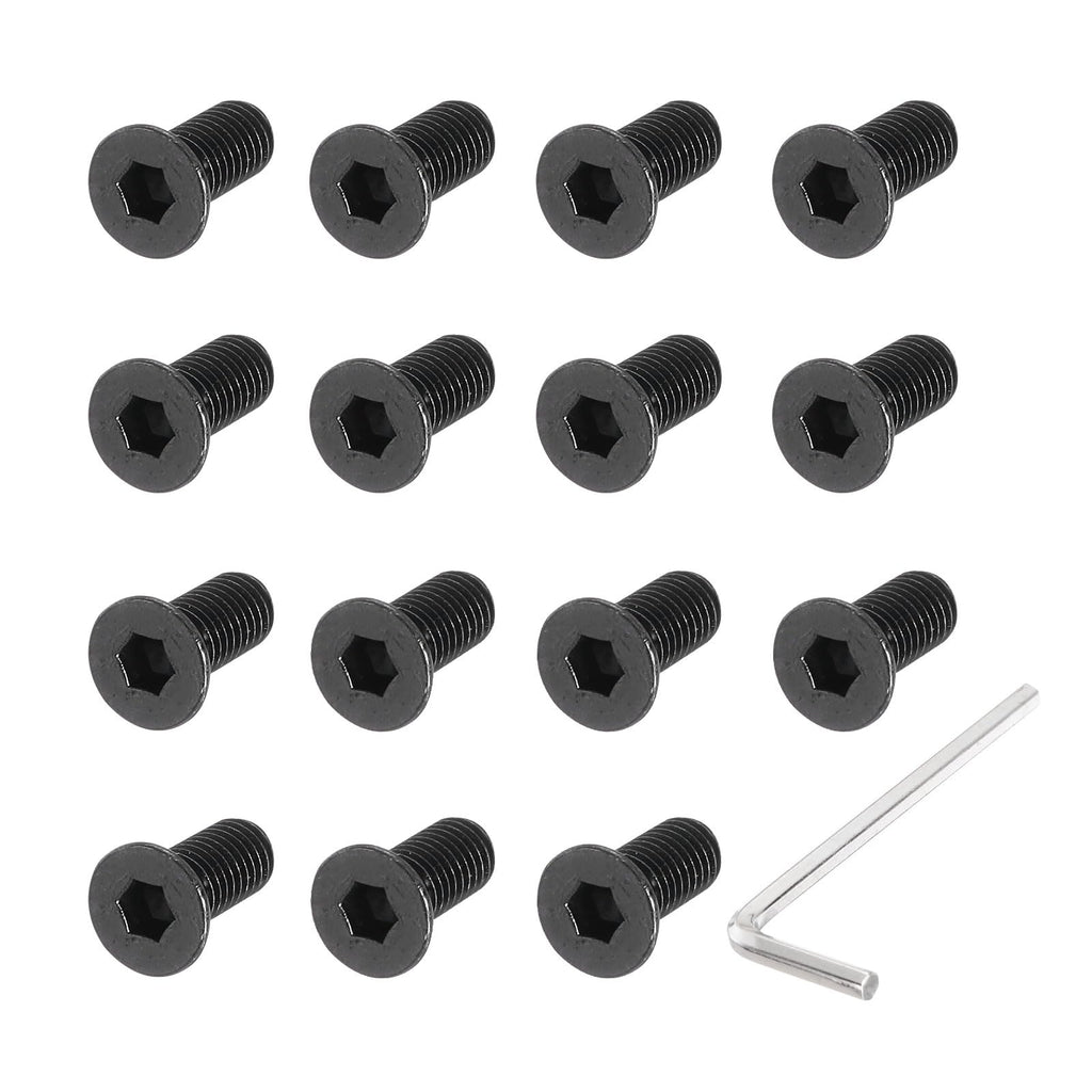 PATIKIL Scooter Fixed Screw, 24 Pcs Scooter Forehead Head Screw Metal Fixed Screw Kit Replacement Screwdriver Compatible for M365 Electric Scooters, Black