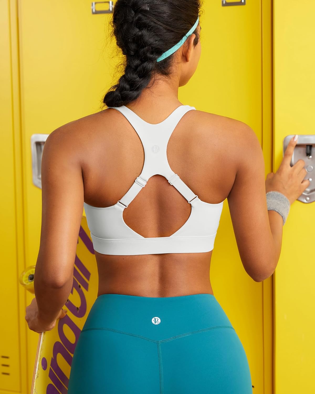 RUNNING GIRL High Support Sports Bra for Women - Adjustable Straps & Sewn-In Pads | Comfortable Fit