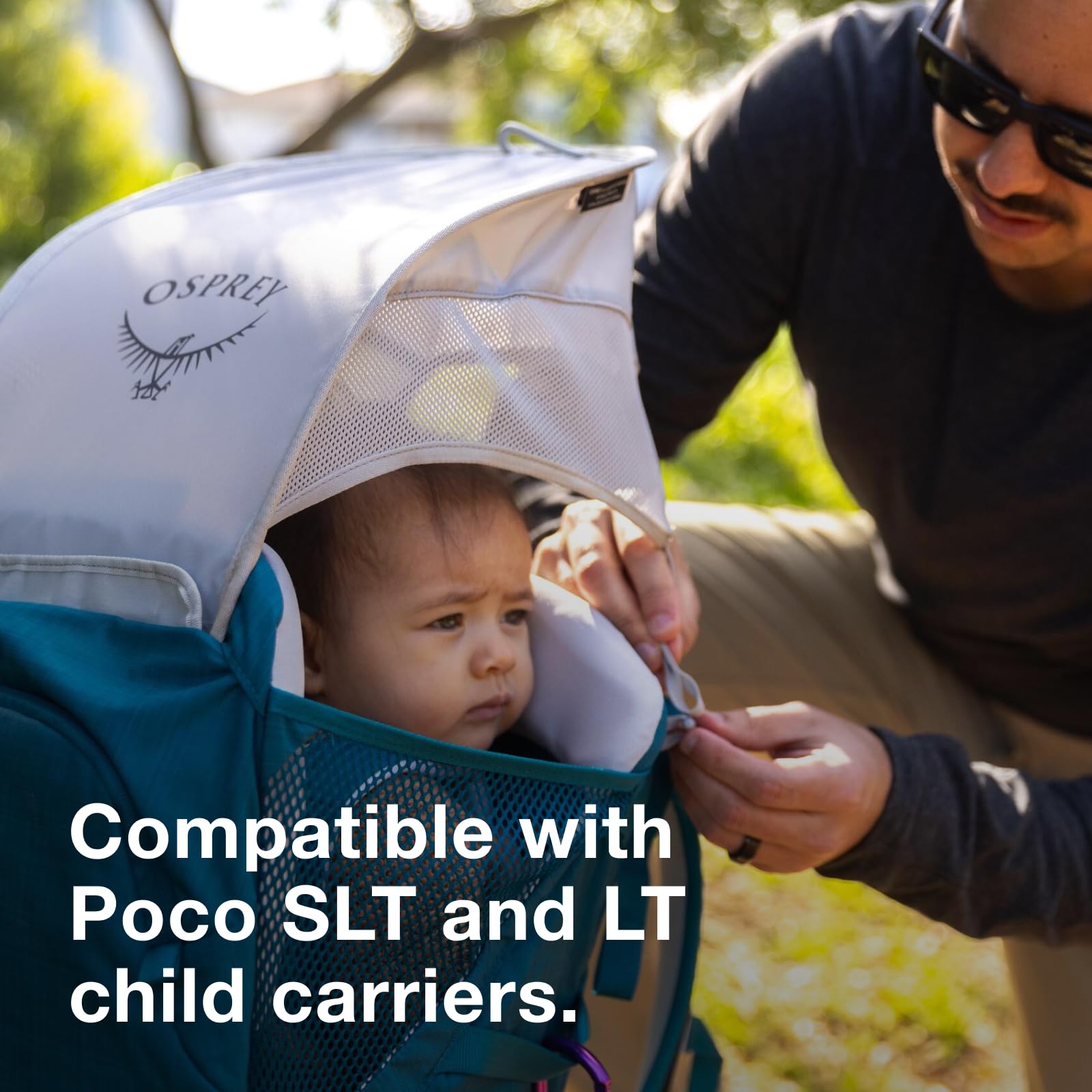 Osprey Poco LT Child Carrier Backpack Sunshade, Silver