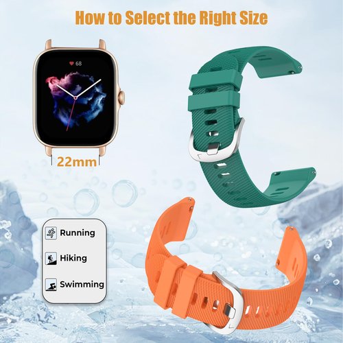XIDESSEN 4PCS Band Compatible with Garmin Venu 3/2 Forerunner265/255 Vivoactive 4 45mm,Silicone Quick Release Bands For Men Women