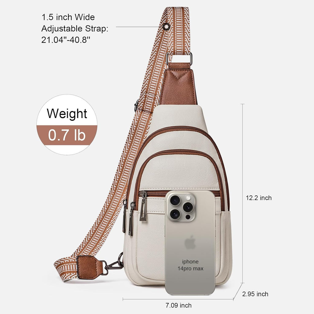 Skiennix Women's Sling Bag - Vegan Leather Crossbody Backpack | Stylish Travel Daypack