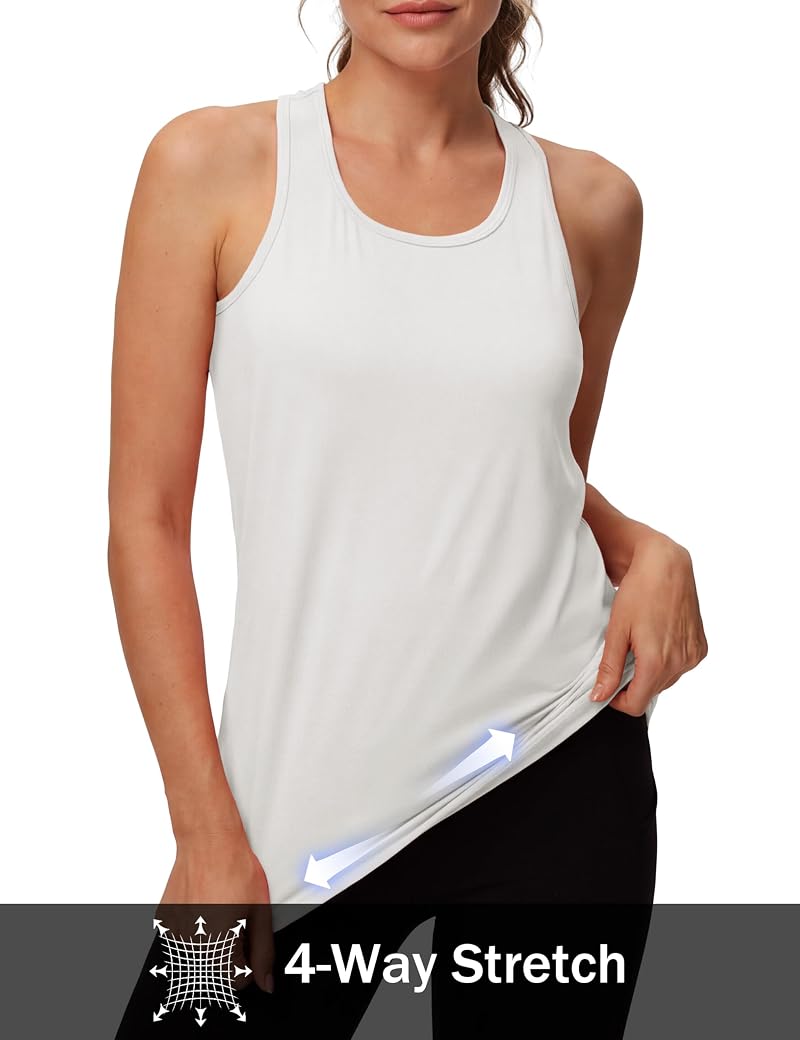 Magcomsen Women's Tank Top - Quick Dry Racerback Athletic Gym Yoga Running