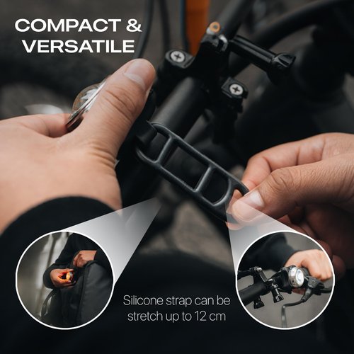 NP NIGHT PROVISION Universal Bike Light Mount Adjustable Slotted Rubber Bike Mounting Straps (2 Pack)