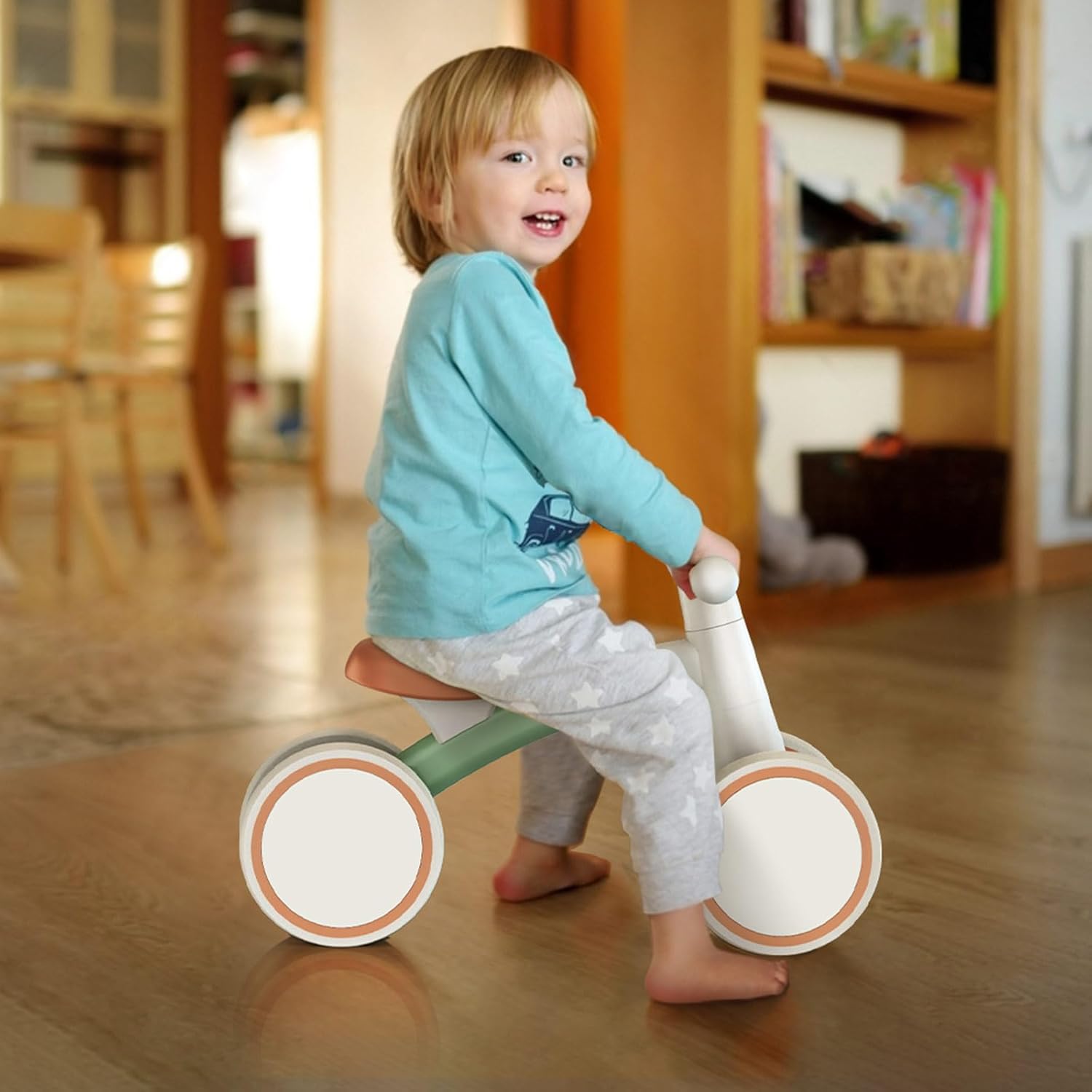 SEREED Baby Balance Bike - 4-Wheel Toddler Bike for 1-Year-Olds | Ideal First Birthday Gift