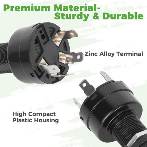 10L0L 4-pin Ignition Key Switch for Club Car Precedent/Onward/Tempo Gas Golf Cart 2004-up, Starter Switch with 2 Keys, Replace OEM 102515101, 1012505