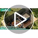 Green 2 Burner Portable Propane Camping Stove Kit with Frying Pan & Pot - Foldable Hiking Cookware Set