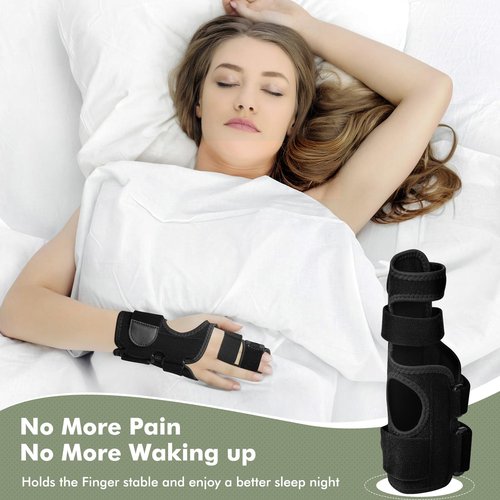 EDNYZAKRN Trigger Finger Splint, 2 Finger Brace for Index, Middle, Ring, Pinky Finger, Treatment for Hand Fractures, Arthritis (L/XL, Right)
