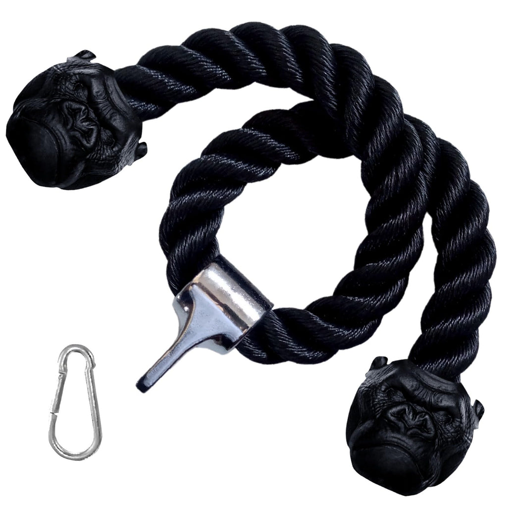 Trained Tricep Rope Pull Down Cable Gorilla Gripz, 27 Inch Rope Length, Easy to Grip & Non-Slip Cable Attachment for Gym Workout Exercise
