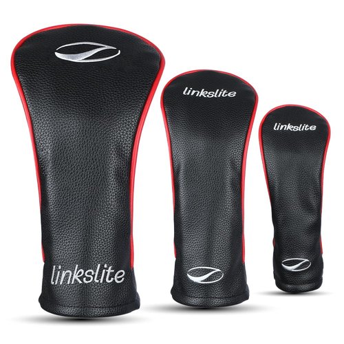 Golf Headcovers Set of 3 Driver, Fairway, Hybrid Waterproof PU Leather Scratch‑Resistant Plush Lining Fits Titleist, Callaway, Taylormade, Ping Premium Gift Box