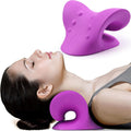 RESTCLOUD Neck and Shoulder Relaxer - Cervical Traction Device for TMJ Pain Relief | Chiropractic Pillow (Purple)