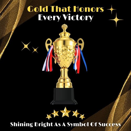 Flexzion Gold Trophy Award - Large Trophy Cup for Sports, Competitions & Achievements | Perfect for Champions