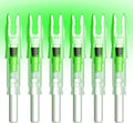 Linpeng Lighted Nocks for Arrows - 6PCS with ON/OFF Switch for Archery Hunting | Compatible with 165/G, 204/X, 233/H, 244/S, 246/GT