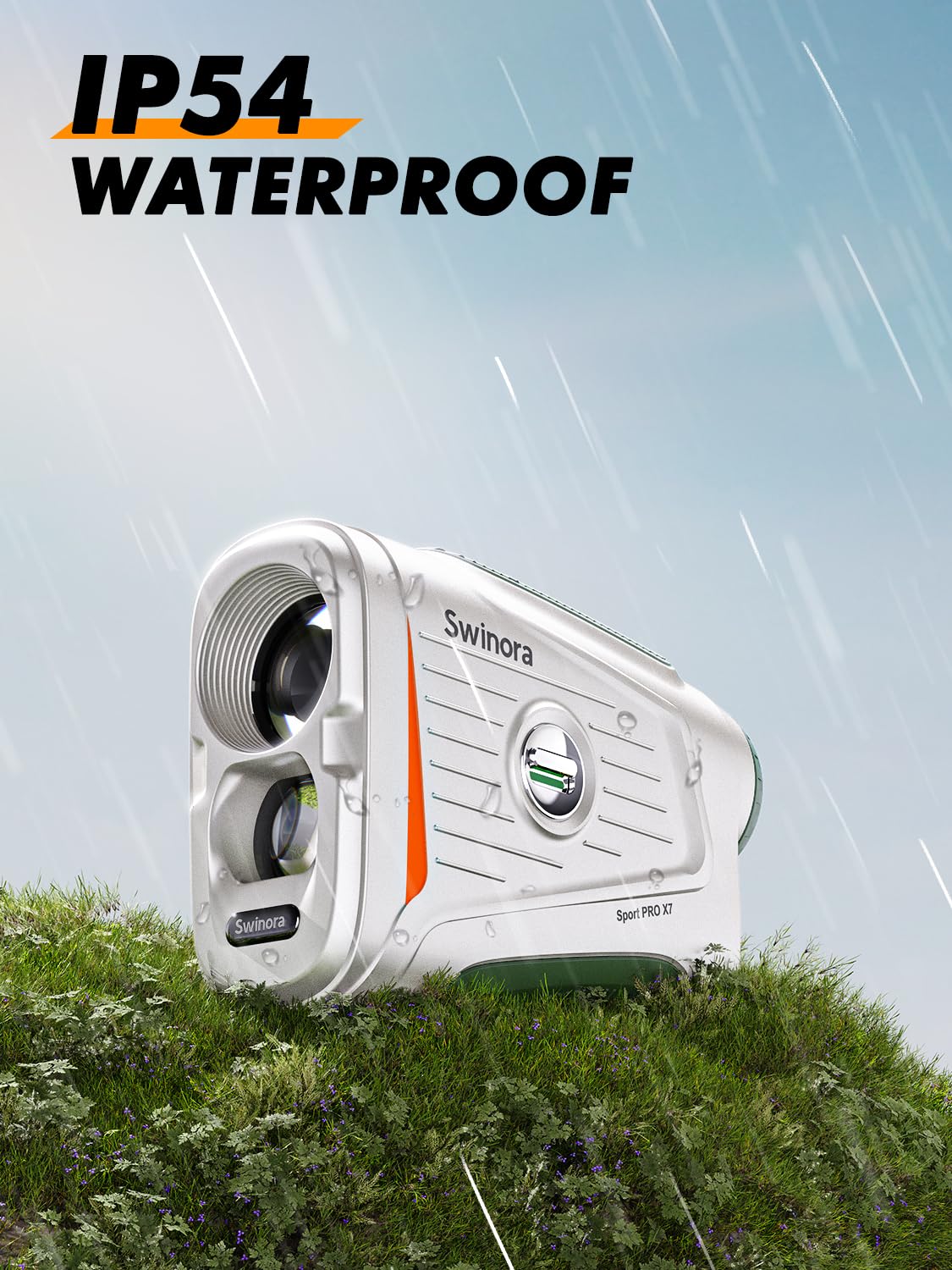 Magnetic Golf Rangefinder with Slope – 7X Magnification, 1300Y Range Finder Golf for All Levels, Fast Flag Lock Vibration, Rechargeable, Waterproof Golf Accessories for Men and Women(Dark Green)