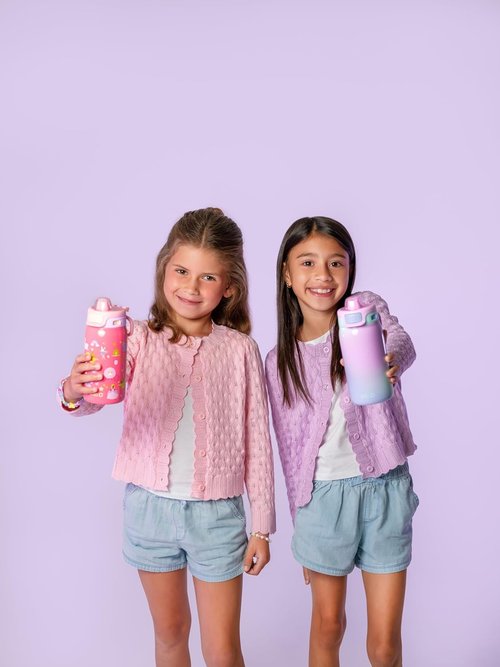 Ello Kids 12oz Pop & Fill Water Bottle - Quick Fill Lid, Double-Wall Insulated, Leak Proof, BPA Free | Royal Palace