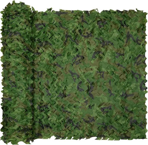 HYOUT Camo Netting - Camouflage Ghillie Hunting Blind & Sunshade | Woodland Camo 5x6.5ft