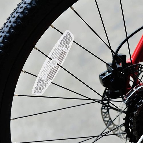 VICDUEKG 6 Pcs Bicycle Reflectors Front and Rear Kit Bike Wheel Spoke Reflectors Accessories, Mountain Bike Safety Warning Reflectors for Night Cycling, Handlebar, Seatpost