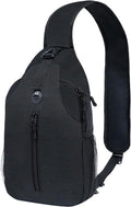 Monoki Sling Bag | Versatile Crossbody Backpack for Hiking - Adjustable Strap, Water Bottle Pocket, Black