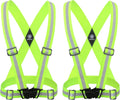 Skiennix Reflective Running Vest - Fully Adjustable Safety Straps for Men & Women | Hi-Vis Design