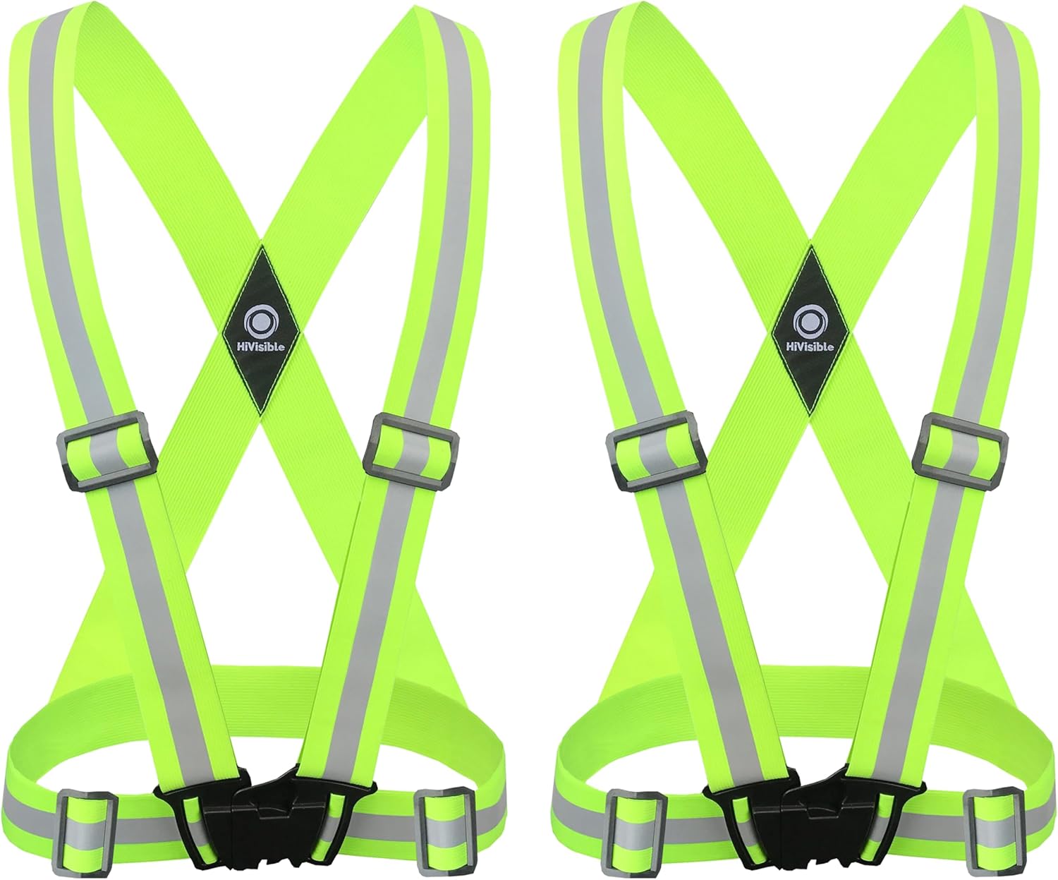 Skiennix Reflective Running Vest - Fully Adjustable Safety Straps for Men & Women | Hi-Vis Design