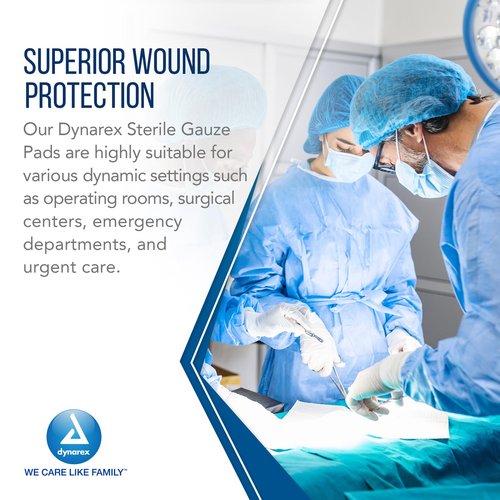 Dynarex 12-Ply Gauze Sponge Sterile 4 x 4 1 Box(ES) 100 per Box