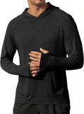COOFANDY Men's UPF 50+ Sun Protection Hoodie - Lightweight Quick-Dry Long Sleeve Rash Guard