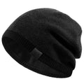 Lvaiz Mens Beanie Warm Winter Hat for Men Fleece Lined Beanie Thick Knit Hat Outdoor Skull Cap Unisex Black