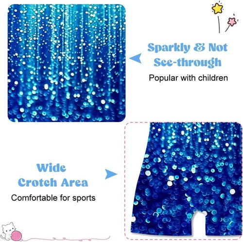 Funnycokid Girls Gymnastics Leotards - Sparkle Dance Unitards with Shorts | Mermaid Design, Ages 2-10