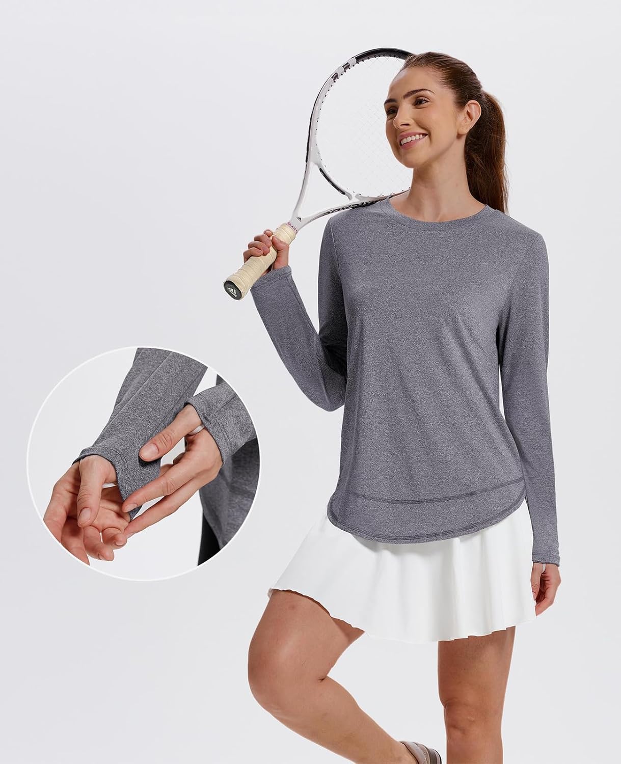 XIEERDUO Women's Quick Dry Long Sleeve Workout Tops - Perfect for Hiking & Running | Sizes S-3XL