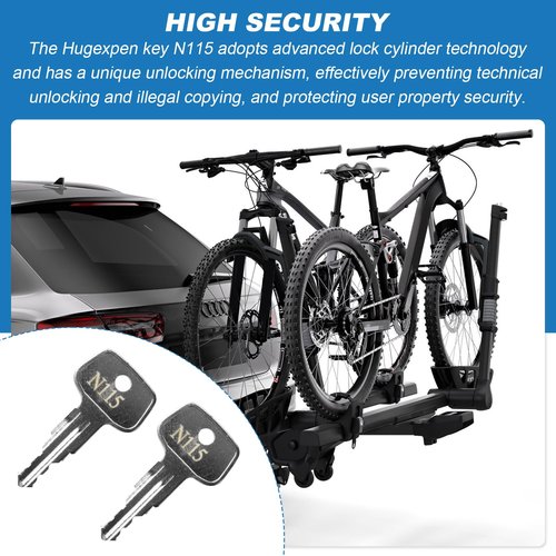 N115 Key Replacement for Thule Rack Core, Key Cylinder for Bike Rack Lock, Roof Cargo Lock, Roof Rack Locks, Cross Bars, Towers, Ski Rack Etc