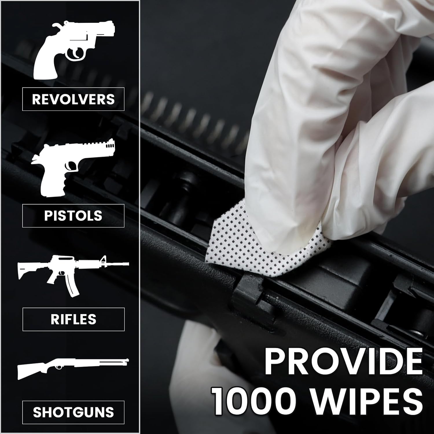 Skiennix Gun Cleaning Supplies - 500 PCS Kit with 1000 PCS Gun Patches for Effective Maintenance