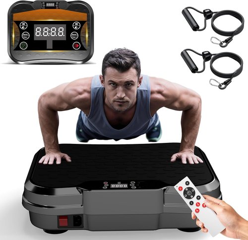 Trekora Vibration Plate Exercise Machine, Vibrating Platform for Lymphatic Drainage Weight Loss, 250 Speeds, Full Body Workout Vibrated Plates Fitness Platform for Home Women Men